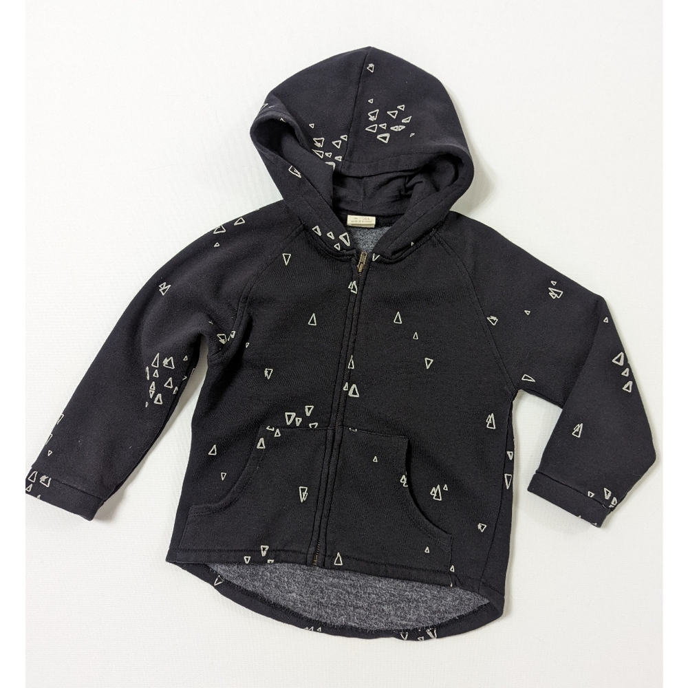 ZARA Hooded Zip up Sweatshirt Jacket Girl's Size 4 Years